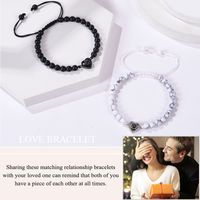 Romantic Heart Shape Natural Stone Handmade Drawstring Bracelets main image 2