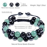 Ethnic Style Geometric Natural Stone Braid Drawstring Bracelets main image 2