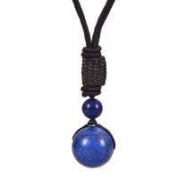 Simple Style Printing Natural Stone Pendant Necklace In Bulk sku image 3