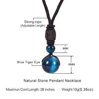 Simple Style Printing Natural Stone Pendant Necklace In Bulk main image 5