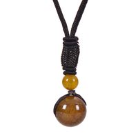 Simple Style Printing Natural Stone Pendant Necklace In Bulk sku image 1