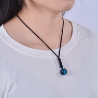 Simple Style Printing Natural Stone Pendant Necklace In Bulk main image 4