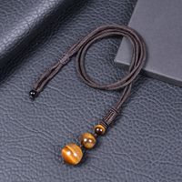 Simple Style Printing Natural Stone Pendant Necklace sku image 1