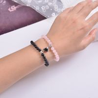 Casual Round Howlite Frosted Stone Crystal Bracelets main image 1