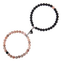 Casual Round Howlite Frosted Stone Crystal Bracelets sku image 9
