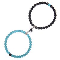 Casual Round Howlite Frosted Stone Crystal Bracelets sku image 1
