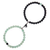 Casual Round Howlite Frosted Stone Crystal Bracelets sku image 8