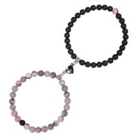 Casual Round Howlite Frosted Stone Crystal Bracelets sku image 7