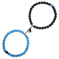 Casual Round Howlite Frosted Stone Crystal Bracelets sku image 2