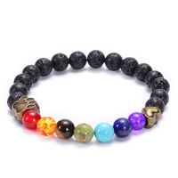 Casual Round Natural Stone Volcanic Rock Bracelets main image 4