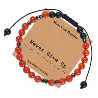 Casual Geometric Natural Stone Red Agate Frosted Stone Black Magnet Handmade Bracelets sku image 9