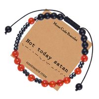 Casual Geometric Natural Stone Red Agate Frosted Stone Black Magnet Handmade Bracelets sku image 4