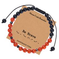 Casual Geometric Natural Stone Red Agate Frosted Stone Black Magnet Handmade Bracelets sku image 5
