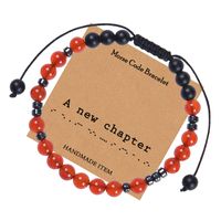 Casual Geometric Natural Stone Red Agate Frosted Stone Black Magnet Handmade Bracelets sku image 8