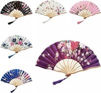 Chinese Style Cherry Blossom Casual Shaped Folding Fan main image 1