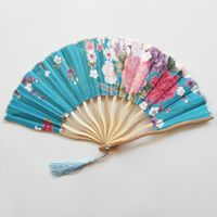 Chinese Style Cherry Blossom Casual Shaped Folding Fan sku image 2