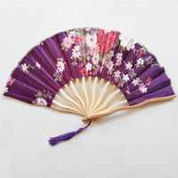Chinese Style Cherry Blossom Casual Shaped Folding Fan sku image 5