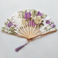 Chinese Style Cherry Blossom Casual Shaped Folding Fan main image 4