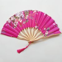 Chinese Style Cherry Blossom Casual Shaped Folding Fan sku image 4