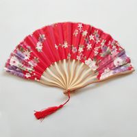 Chinese Style Cherry Blossom Casual Shaped Folding Fan sku image 1