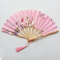 Chinese Style Cherry Blossom Casual Shaped Folding Fan sku image 3
