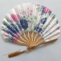 One Piece Flower Bamboo Chinese Style Daily Outdoor Fan sku image 3