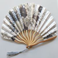 One Piece Flower Bamboo Chinese Style Daily Outdoor Fan sku image 6