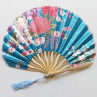 One Piece Flower Bamboo Chinese Style Daily Outdoor Fan sku image 2