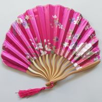 One Piece Flower Bamboo Chinese Style Daily Outdoor Fan sku image 5