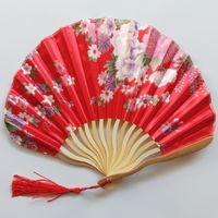 One Piece Flower Bamboo Chinese Style Daily Outdoor Fan sku image 1