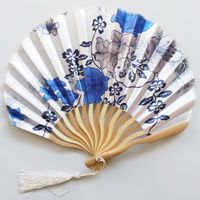 One Piece Flower Bamboo Chinese Style Daily Outdoor Fan sku image 10