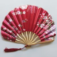 One Piece Flower Bamboo Chinese Style Daily Outdoor Fan sku image 9