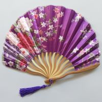 One Piece Flower Bamboo Chinese Style Daily Outdoor Fan sku image 7