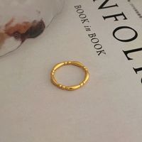 Simple Style Solid Color Stainless Steel Plating Gold Plated Rings main image 2