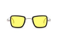 Classic Style Solid Color Ac Square Full Frame Men's Sunglasses sku image 10