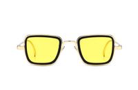 Classic Style Solid Color Ac Square Full Frame Men's Sunglasses sku image 11