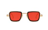 Classic Style Solid Color Ac Square Full Frame Men's Sunglasses sku image 14