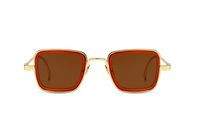 Classic Style Solid Color Ac Square Full Frame Men's Sunglasses sku image 18