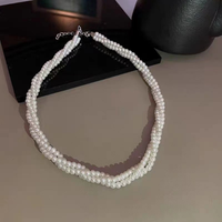 Elegant Geometric Artificial Pearl Ferroalloy Beaded Women's Necklace main image 2