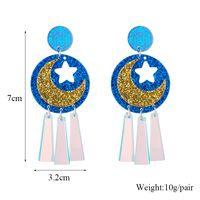 Modern Style Star Moon Arylic Sequins Women's Drop Earrings main image 3