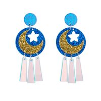 Modern Style Star Moon Arylic Sequins Women's Drop Earrings main image 2