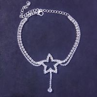 Wholesale Jewelry Sexy Star Alloy Rhinestones Anklet main image 3