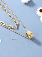 Ig Style Geometric Titanium Steel Plating Layered Necklaces main image 4