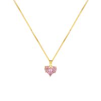 Sweet Heart Shape Butterfly Bow Knot Alloy Plating Inlay Artificial Pearls Rhinestones Opal Women's Necklace main image 2