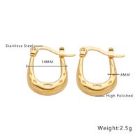 1 Pair Ig Style U Shape Plating Titanium Steel Earrings sku image 1