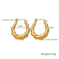 1 Pair Ig Style U Shape Plating Titanium Steel Earrings sku image 8