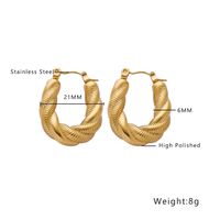 1 Paar Ig-stil U-form Überzug Titan Stahl Ohrringe sku image 2