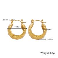 1 Pair Ig Style U Shape Plating Titanium Steel Earrings sku image 4