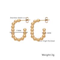 1 Paar Ig-stil Geometrisch Überzug Titan Stahl Ohrringe sku image 1