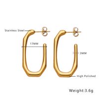 1 Paar Ig-stil Geometrisch Überzug Titan Stahl Ohrringe sku image 6